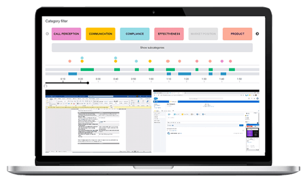 image of a laptop with the Vonage Contact Center screen recording feature on the screen